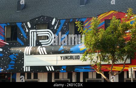 West Hollywood, California, USA 8th September 2022 Singer Yungblud Concert Marquee at The Roxy on September 8, 2022 in West Hollywood, California, USA. Photo by Barry King/Alamy Stock Photo Stock Photo