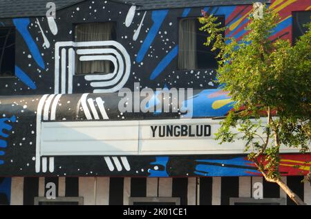 West Hollywood, California, USA 8th September 2022 Singer Yungblud Concert Marquee at The Roxy on September 8, 2022 in West Hollywood, California, USA. Photo by Barry King/Alamy Stock Photo Stock Photo