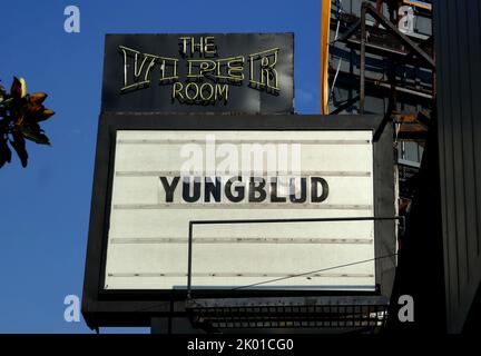 West Hollywood, California, USA 8th September 2022 Singer Yungblud Concert Marquee at The Viper Room on September 8, 2022 in West Hollywood, California, USA. Photo by Barry King/Alamy Stock Photo Stock Photo