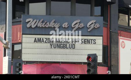 West Hollywood, California, USA 8th September 2022 Singer Yungblud Concert Marquee at The Whisky A Go Go on September 8, 2022 in West Hollywood, California, USA. Photo by Barry King/Alamy Stock Photo Stock Photo