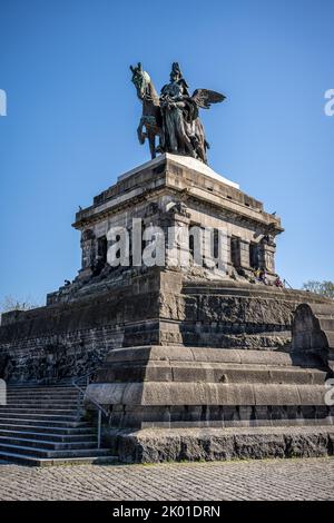 Kaiser-Wilhelm-Denkmal monument in Koblenz Stock Photo