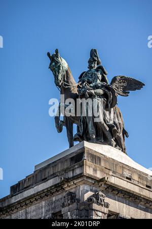 Kaiser-Wilhelm-Denkmal monument in Koblenz Stock Photo