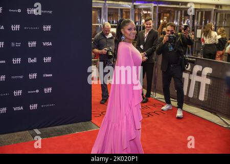 Toronto, Canada, 08/09/2022, Sanaa Lathan  the Toronto Film Festival Red Carpet event for the film ‘On The Come Up’ at the Princess of Wales Theatre Toronto. Stock Photo