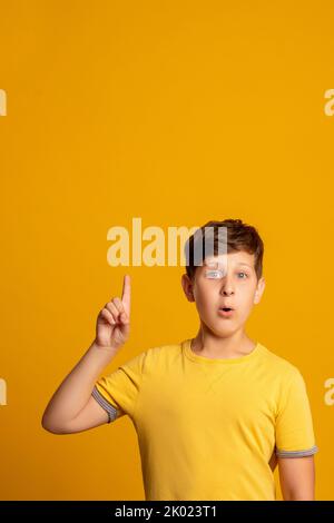 solution idea inspired child knowledge discovery Stock Photo