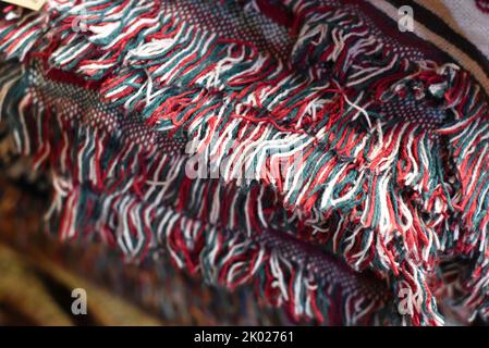 cozy knitted textile with copy space Stock Photo