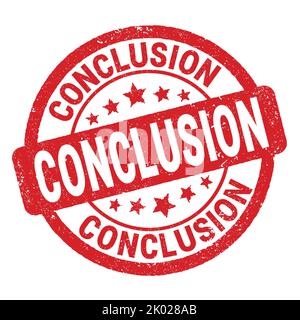 CONCLUSION text written on red rectangle stamp sign Stock Photo - Alamy