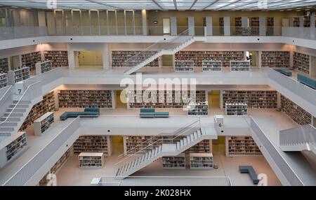 City Library Stuttgart at Mailänder Platz public library, architect Eun Young Yi. Baden-Württemberg, Germany, Europe Stock Photo