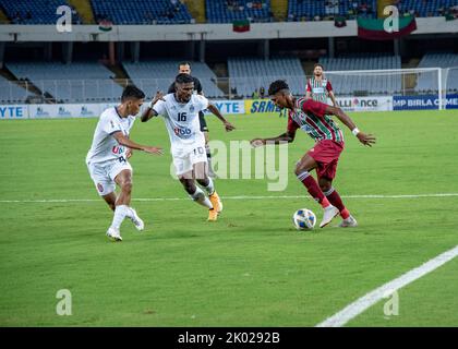 Kolkata, West bengal, India: September 7, 2022, ATKMB (Mohunbagan Football Club) of Kolkata, India loses to KL City FC (Kuala Lumpur City Football Club) of Kuala lumper, Malaysia by 1-3 margin on AFC Cup-2022 Inter-Zonal Semifinal at VYBK, SALT LAKE STADIUM, Kolkata, India on 7th Sep, 2022. Paulo Josue (60'), Fakrul Aiman Sidid (92') and Romel Morales (95') scored the goals for the visitors while Fardin Ali Molla (90') netted the solitary goal for the Indian Super League club. (Credit Image: © Amlan Biswas/Pacific Press via ZUMA Press Wire)