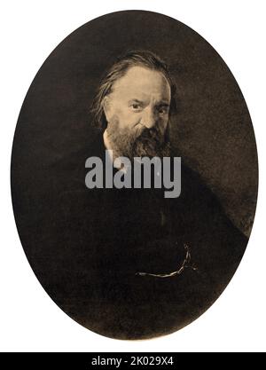 Portrait of the writer Alexander Ivanovich Herzen. 1867. Alexander Ivanovich Herzen (1812 - 1870) was a Russian writer and thinker known as the 'father of Russian socialism' Stock Photo