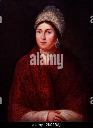 Vasilisa Kozhina (c. 1780--c. 1840) Russian guerrilla in the Patriotic War of 1812 who fought against the invading French Grande Armee. Stock Photo