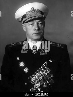 Nikolay Gerasimovich Kuznetsov (1904 - 1974) Soviet naval officer who achieved the rank of Admiral of the Fleet of the Soviet Union and served as People's Commissar of the Navy during the Second World War. Stock Photo