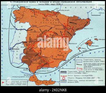 Civil War in Spain and the Italian-German intervention. (July 1936 - March of 1939). Stock Photo