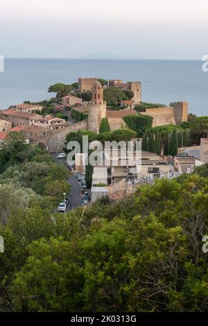 Castiglione della Pescaia, popular seaside resort on the Tyrrhenian Sea, Grosseto province, Tuscany, Italy Stock Photo