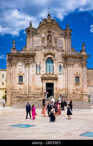 Wedding in Matera, European Capital of Culture 2019, Basilicata, Italy Stock Photo