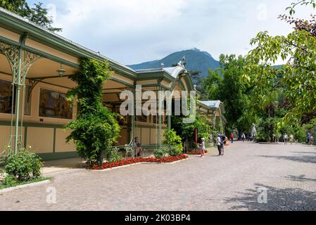 Spa promenade, Merano, South Tyrol, Italy Stock Photo