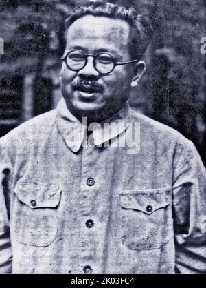 Ren Bishi during the Seventh National Congress of the Communist Party of China in 1945 Stock Photo