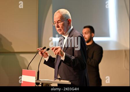 Vienna, Austria. 09th Sep, 2022. Together for Van der Bellen. Campaign start for the federal presidential election with Alexander Van der Bellen Stock Photo