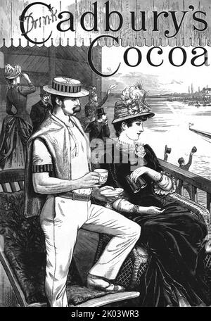 'Cadbury's Cocoa', 1886. From &quot;The Graphic. An Illustrated Weekly Newspaper Volume 33. January to June, 1886&quot;. Stock Photo