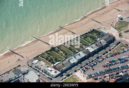 Marina Court Avenue, a row of bungalows built between 1903 and 1907 by various architects in a Moghul style, Bexhill, East Sussex, 2016. Stock Photo