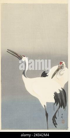 Two cranes, 1920-1930. Private Collection. Stock Photo