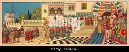 Illustration for Arabian Fairy Tales, 1932. Private Collection. Stock Photo