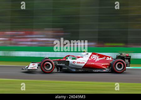 Guanyu Zhou (CIN) Alfa Romeo C42 .during FORMULA 1 PIRELLI GRAN PREMIO D'ITALIA 2022, Monza, ITALY Stock Photo