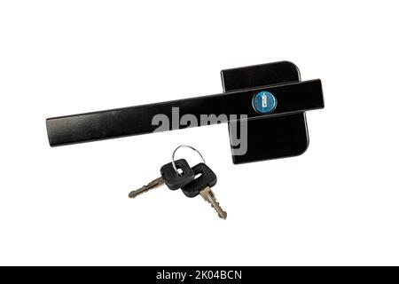 plastic external car door handle. Automotive spare part. isolated on white background, with clipping path Stock Photo