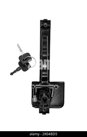 plastic external car door handle. Automotive spare part. isolated on white background, with clipping path Stock Photo