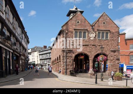 16th century market house & heritage centre, Ross on Wye, Forest of Dean, Herefordshire, England Stock Photo
