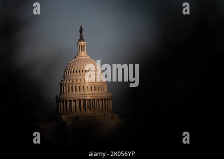 Washington, USA. 09th Sep, 2022. A general view of the U.S. Capitol Dome, in Washington, DC, on Friday, September 9, 2022. (Graeme Sloan/Sipa USA) Credit: Sipa USA/Alamy Live News Stock Photo