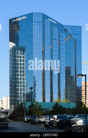 Bellevue, WA, USA - September 08, 2022;Full view of Symetra office building facade in Bellevue Stock Photo