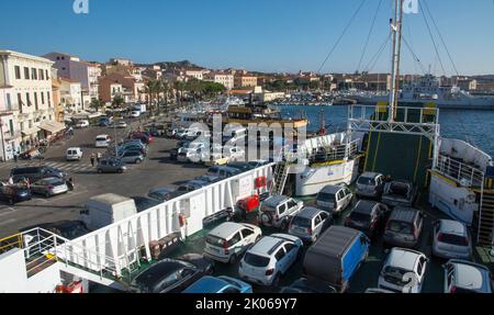 Traghetto per La Maddalena, Sardegna Stock Photo