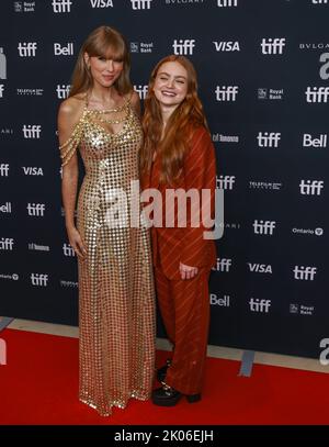 Toronto, Canada. 9th Sep 2022. Taylor Swift attends 'In Conversation With... Taylor Swift' during the 2022 Toronto International Film Festival at TIFF Bell Lightbox on September 09, 2022 in Toronto, Credit: Sharon Dobson/Alamy Live News Stock Photo