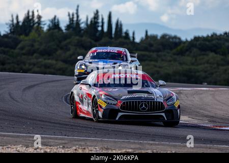 77 ALANIS Eric, DE MARTIN Alberto, NM Racing Team, Mercedes-AMG GT4, action during the 5th round of the Championnat de France FFSA GT 2022, from September 11 to 13 on the Circuit de Lédenon in Lédenon, France - Photo Marc de Mattia / DPPI Stock Photo