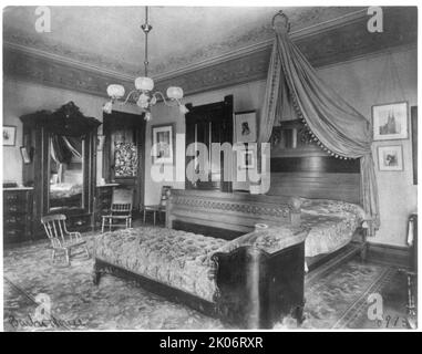 Barber House (&quot;Belmont&quot;), Washington, D.C., 1890s. Bedroom. Stock Photo