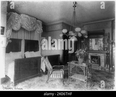 Barber house, Washington, D.C. - bedroom, between 1890 and 1950. Stock Photo