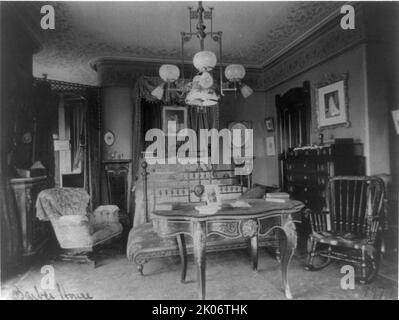 Barber house, Washington, D.C. - bedroom, between 1890 and 1950. Stock Photo