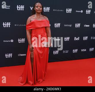 Toronto, Canada. 9th Sep 2022. Siyamthanda Makakane attends 2022 Toronto International Film Festival - 'The Woman King' Premiere Credit: Sharon Dobson/Alamy Live News Stock Photo