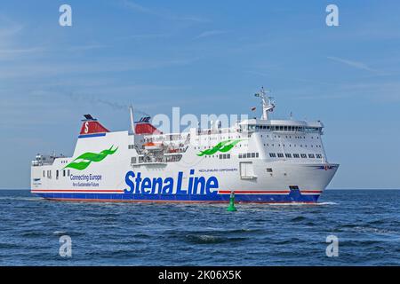 Stena Line ferry, Baltic Sea, Hanse Sail, Warnemünde, Rostock, Mecklenburg-West Pomerania, Germany Stock Photo