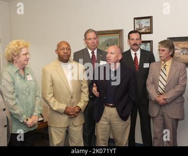 Secretary Alphonso Jackson and aides touring East Texas and meeting with officials and residents after Hurricane Rita. Stock Photo