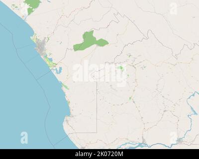 Cabinda, province of Angola. Open Street Map. Corner auxiliary location ...