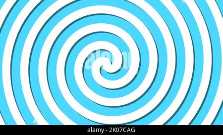 Abstract spiral rotating and twisting lines, computer generated background, 3D rendering background, cartoon style Stock Photo