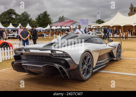 Aston Martin Valkyrie, on display at the Salon Privé Concours d’Elégance motor show held at Blenheim Palace on the 4th September 2022 Stock Photo