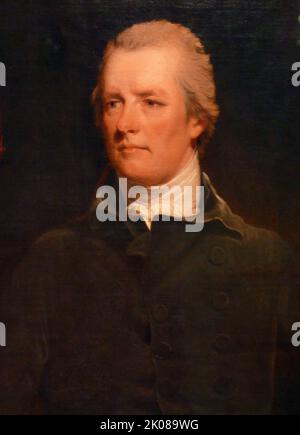 William Pitt the Younger, painted by John Hoppner in 1805. William Pitt the Younger (28 May 1759 - 23 January 1806) was a prominent Tory statesman of the late 18th and early 19th centuries. He became the youngest prime minister of Great Britain in 1783 at the age of 24 and the first prime minister of the United Kingdom of Great Britain and Ireland as of January 1801 Stock Photo