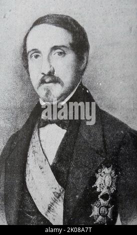 Leopoldo O'Donnell y Jorris, 1st Duke of Tetuan, GE (12 January 1809 - 5 November 1867), was a Spanish general and statesman who was Prime Minister of Spain on several occasions Stock Photo