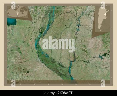 Entre Rios, province of Argentina. High resolution satellite map Stock ...