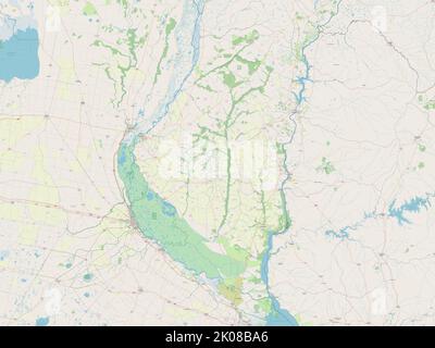 Entre Rios, province of Argentina. Open Street Map. Locations of major ...