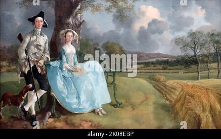 Mr and Mrs Andrews, c1750 by Thomas Gainsborough RA FRSA (14 May 1727 (baptised) - 2 August 1788) was an English portrait and landscape painter, draughtsman, and printmaker Stock Photo