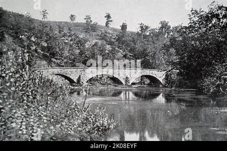 Antietam Bridge. The Battle of Antietam (Battle of Sharpsburg) was a battle of the American Civil War fought on September 17, 1862, between Confederate Gen. Robert E. Lee's Army of Northern Virginia and Union Gen. George B. McClellan's Army of the Potomac near Sharpsburg, Maryland and Antietam Creek Stock Photo