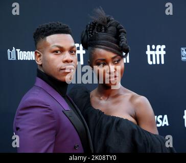 Jayme Lawson arriving to "The Woman King" premiere during the 2022